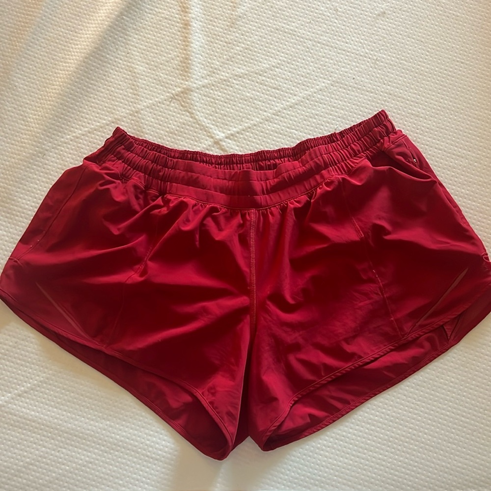 Lululemon red shorts - hotty hot